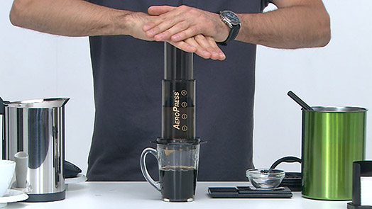The pressure operated coffee maker Aeropress